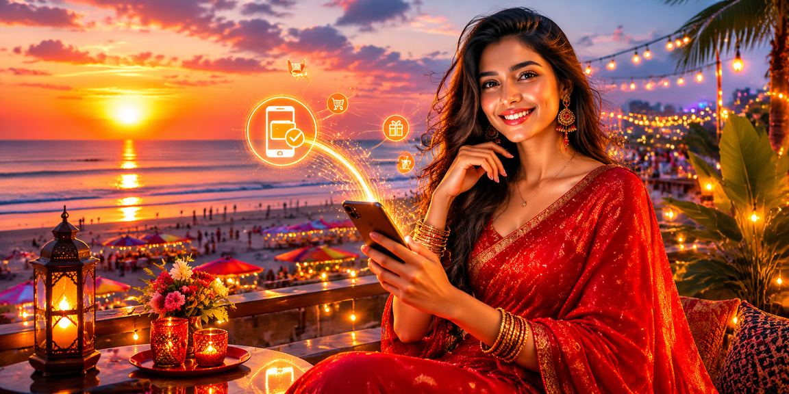কক্সবাজারে মোবাইলে পেমেন্ট করছেন একজন ব্যবহারকারী